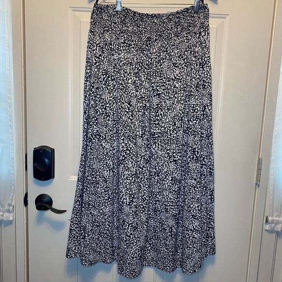 Japna Black & White Abstract Print Maxi Skirt - Size XL Beach Cover - Picture 3 of 10